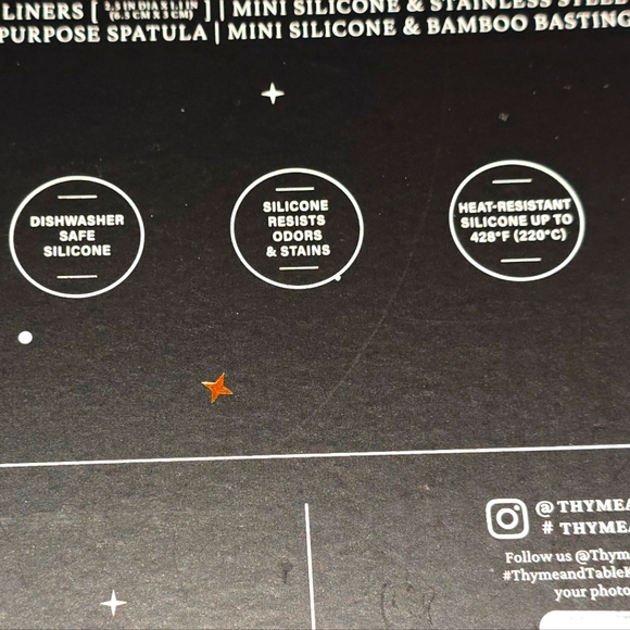 NWT THYME & TABLE 11 Piece Mini Baking Set, Black & Gold, Festive Collection - Picture 13 of 16